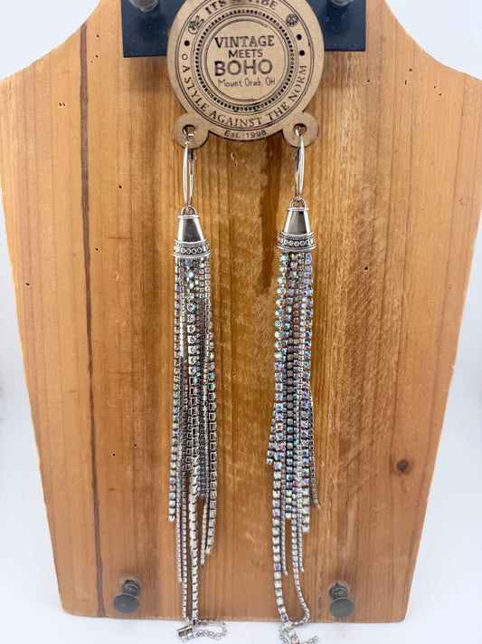 Diamond Dust Dangle Earrings  FINAL SALE