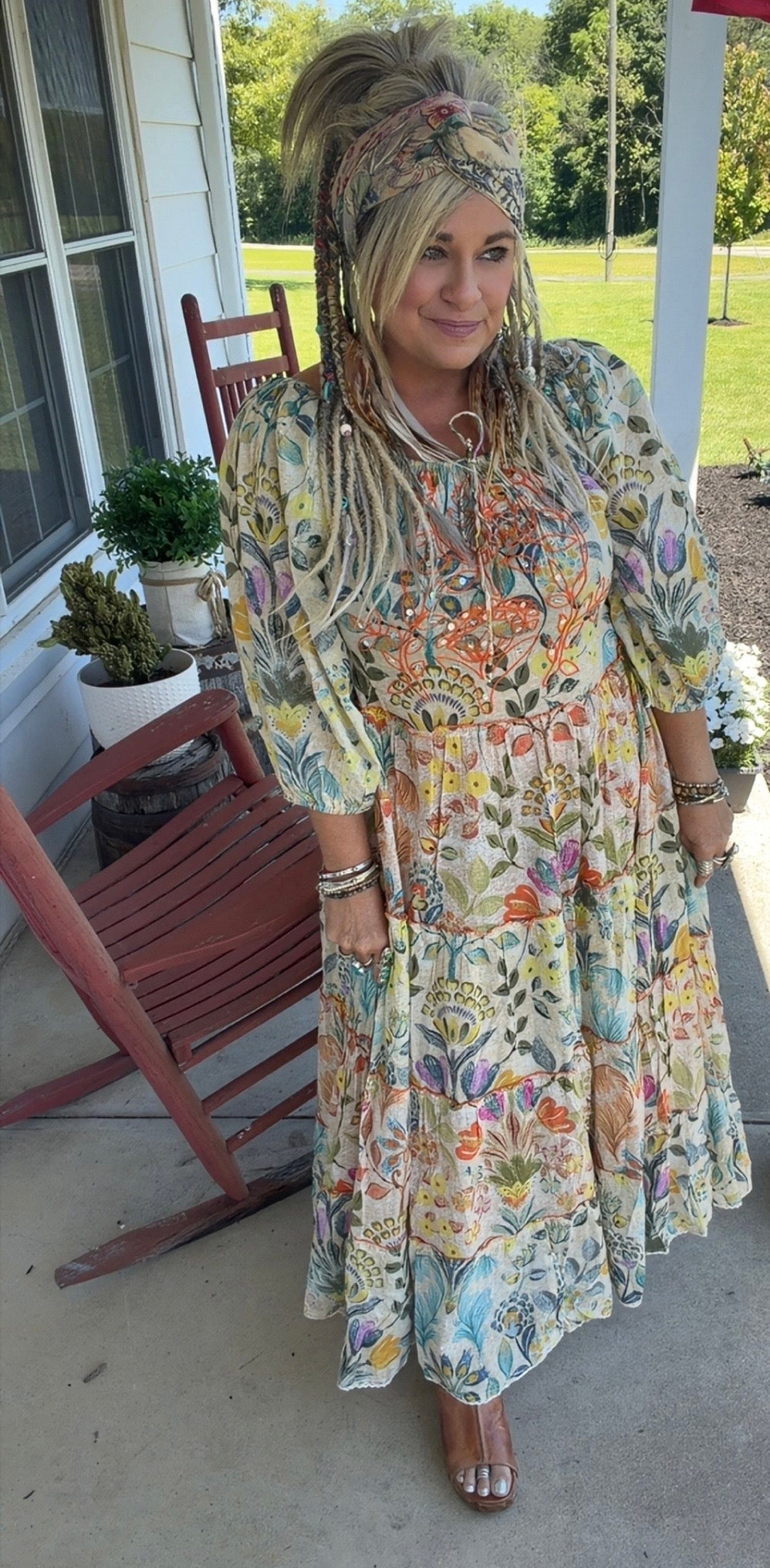 Boho Botanica Maxi Dress
