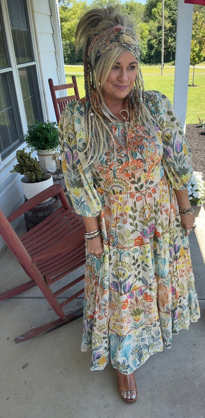 Boho Botanica Maxi Dress