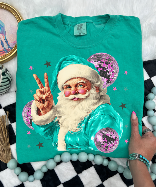 Disco Santa Peace T-shirt