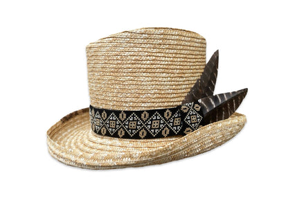 Voodoo Mama - Straw Braid Top Hat