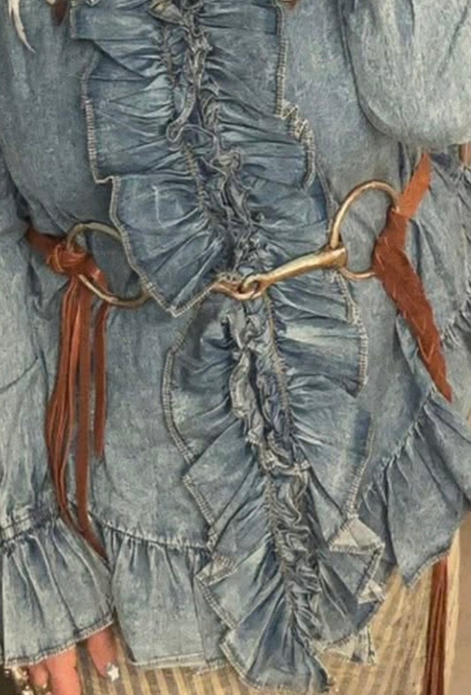 Snaffle Bit Belt-Brown