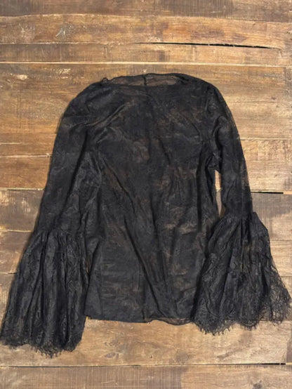 Garden Tea Lace Top bell sleeve