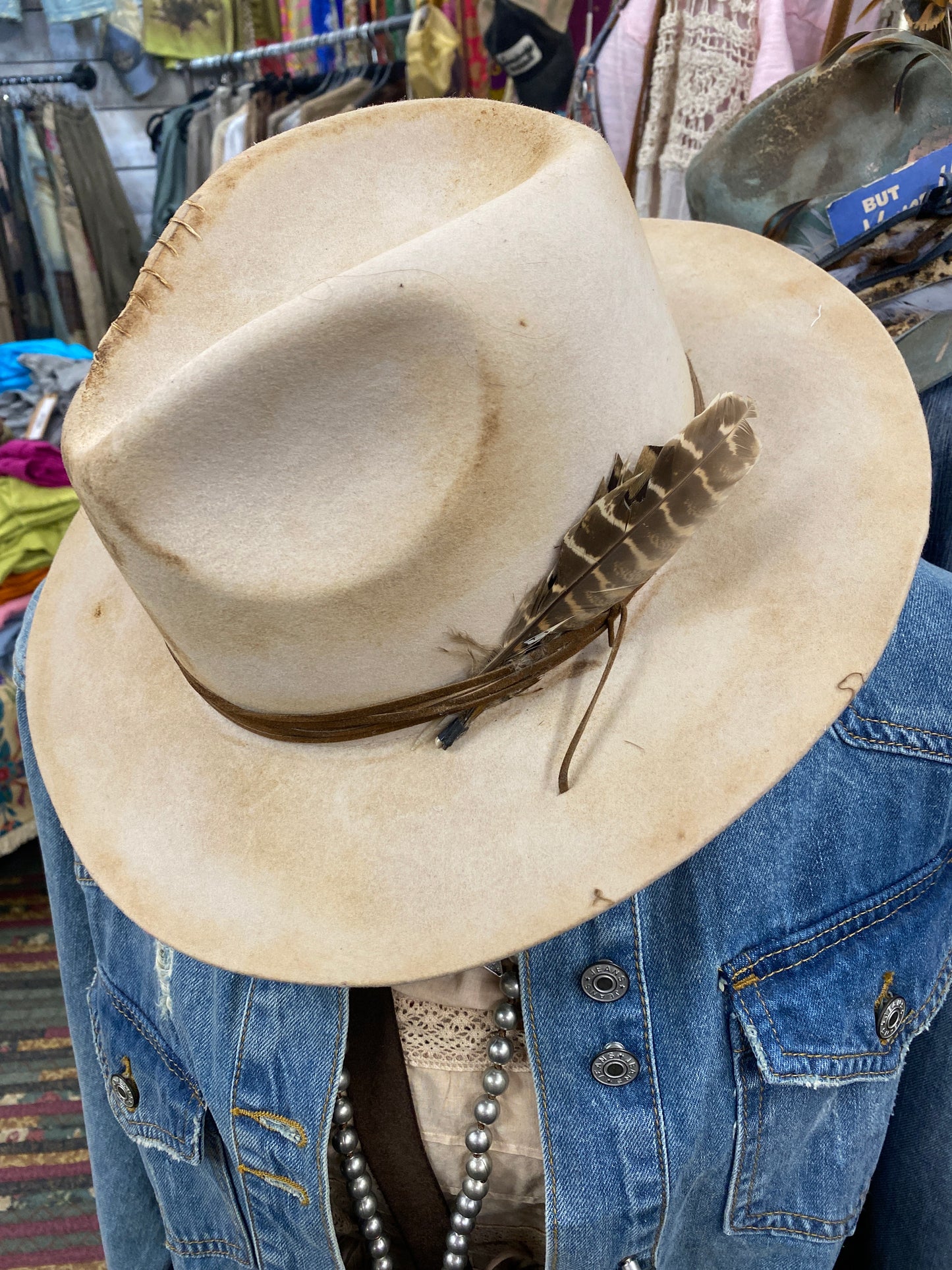 "POPS" Distressed Fedora
