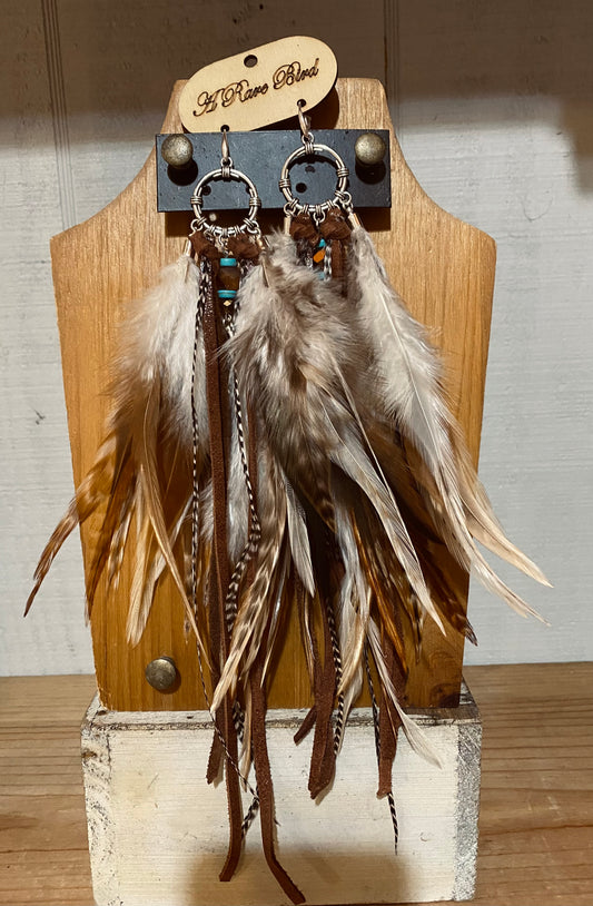 Feather & Bead Earrings