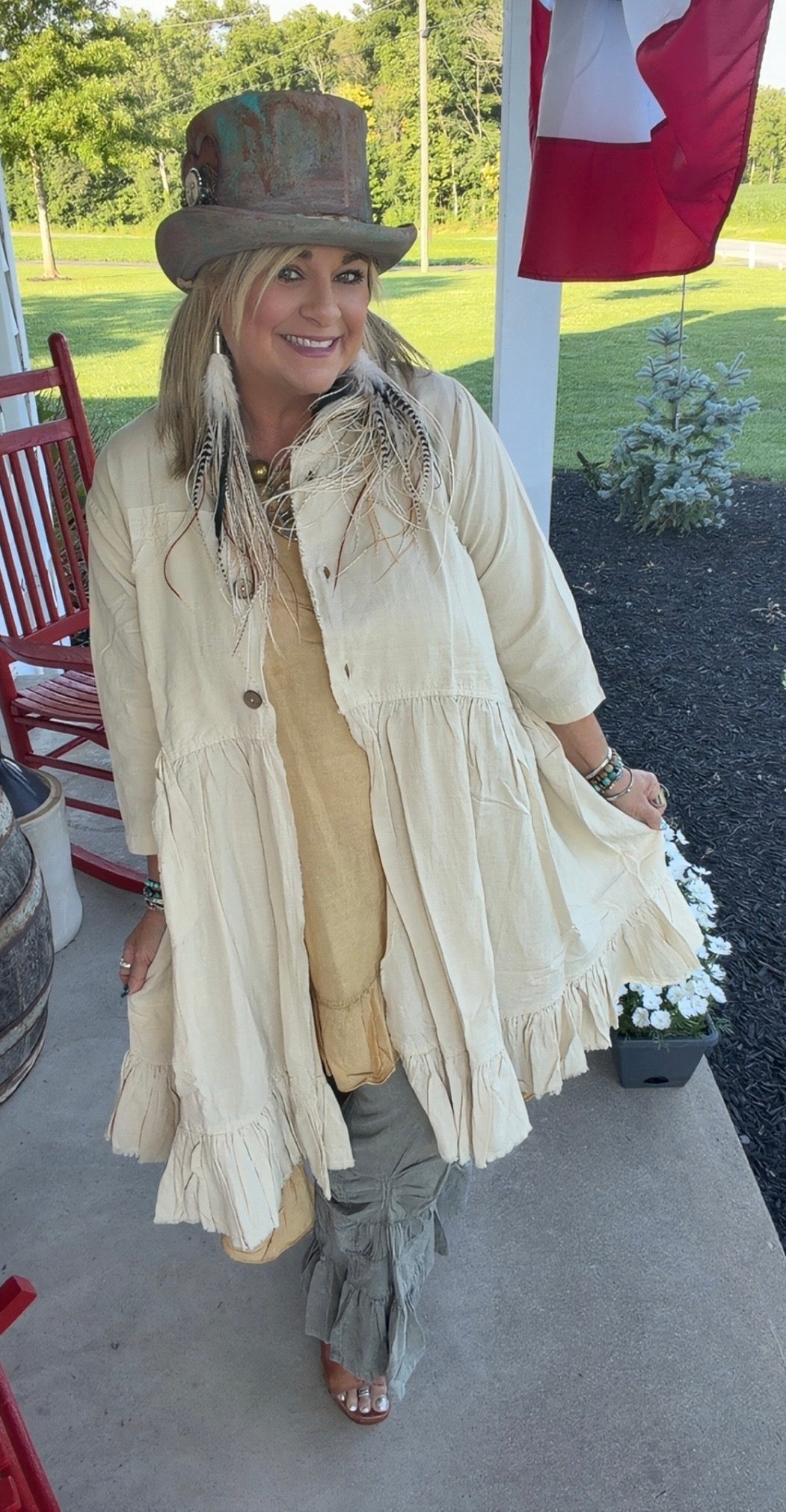 Sandstone Linen Top/Jacket