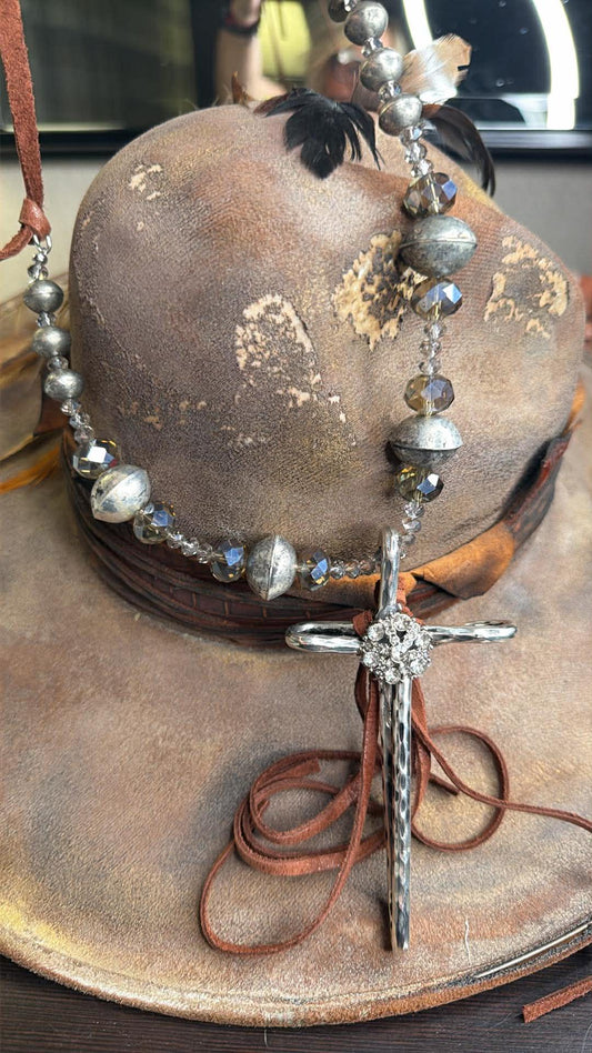 Hammered Cross Necklace FINAL SALE