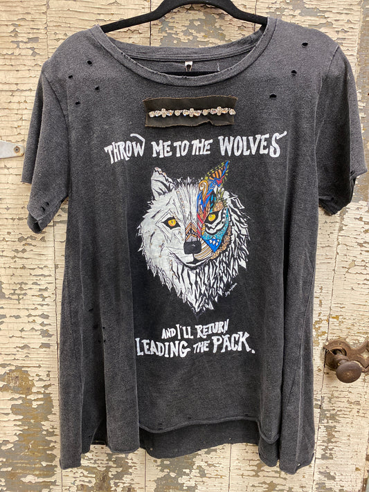 Rhinestone Top-Throw Me To The Wolves