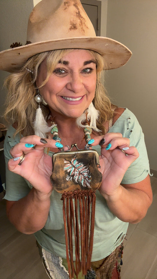 Boho Trails Fringe Coin Necklace