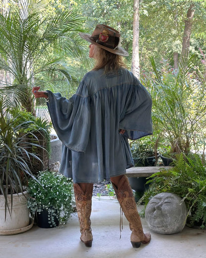 Pleated Together Tunic -Chambray