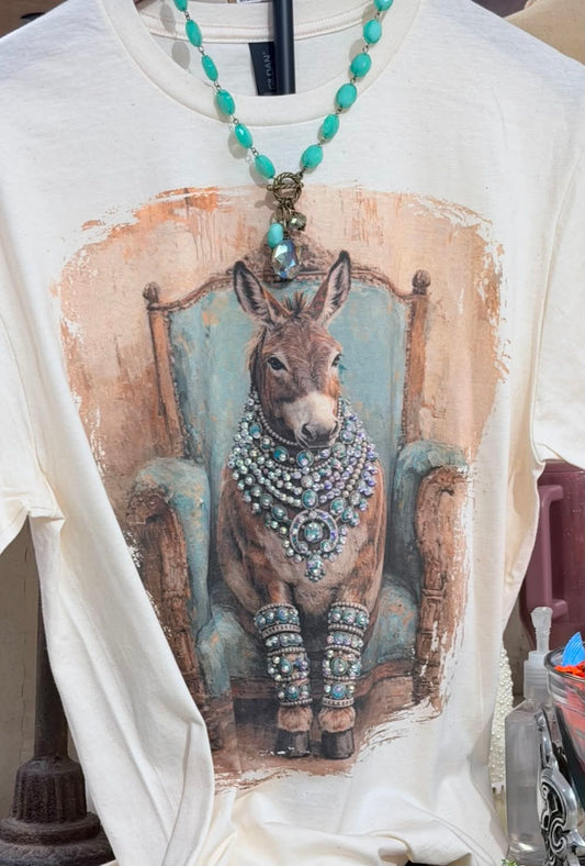 Bling Turquoise Donkey Tee