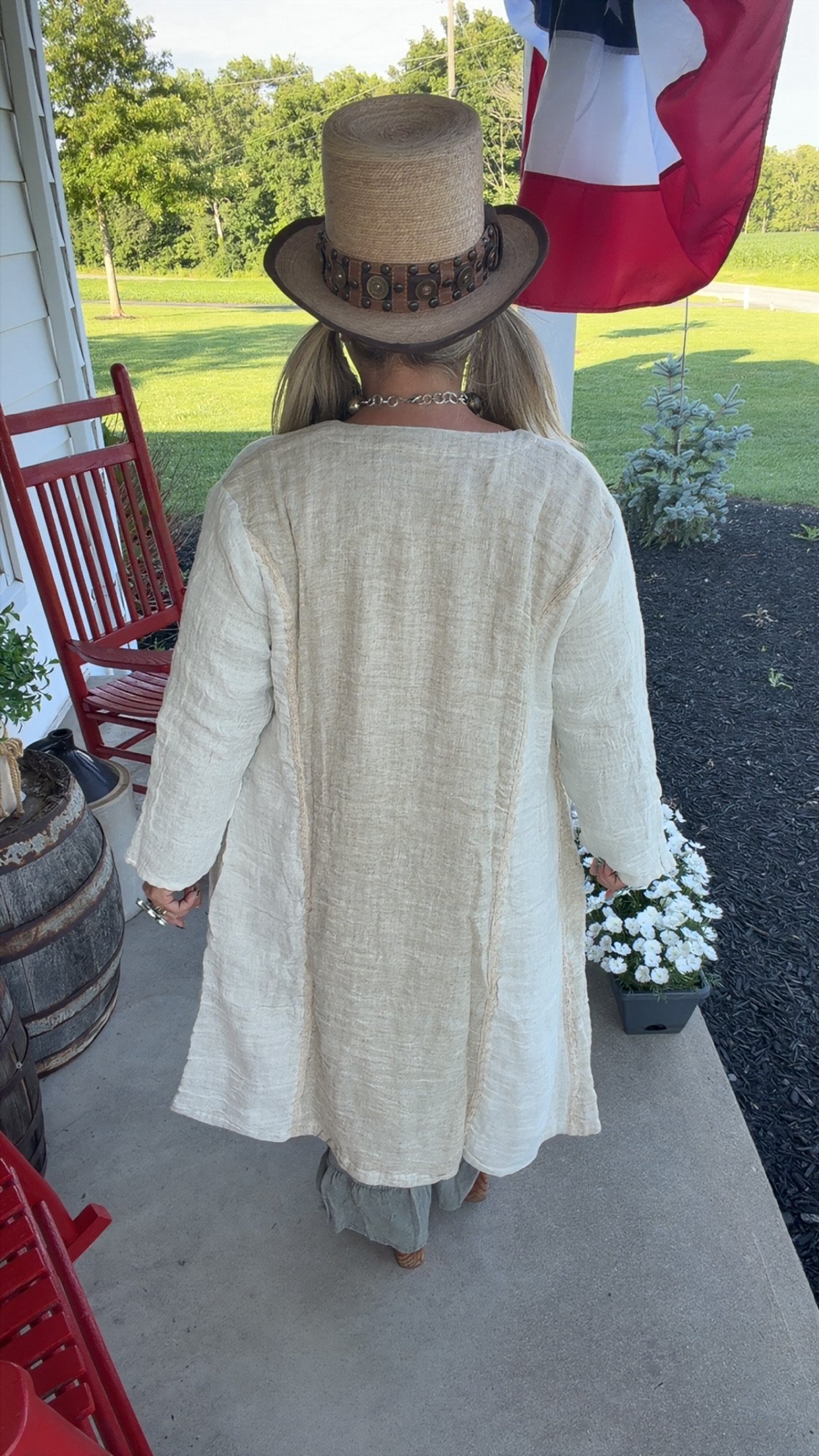 Linen Jacket with Stars