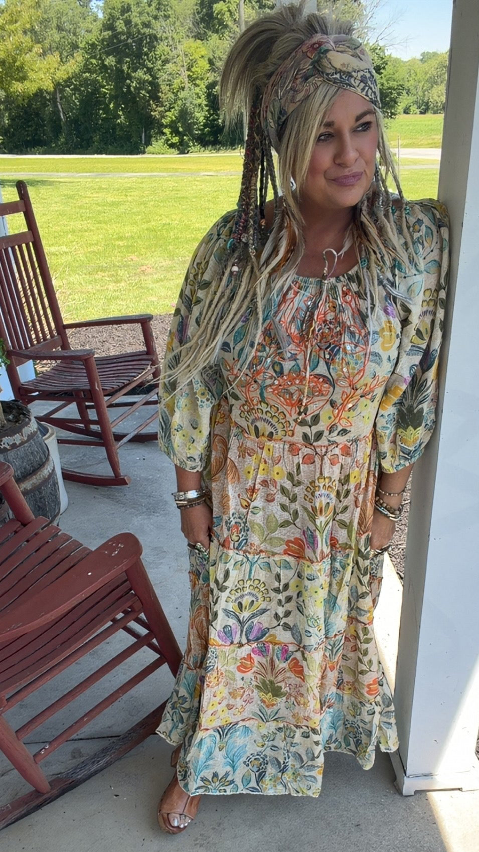 Boho Botanica Maxi Dress