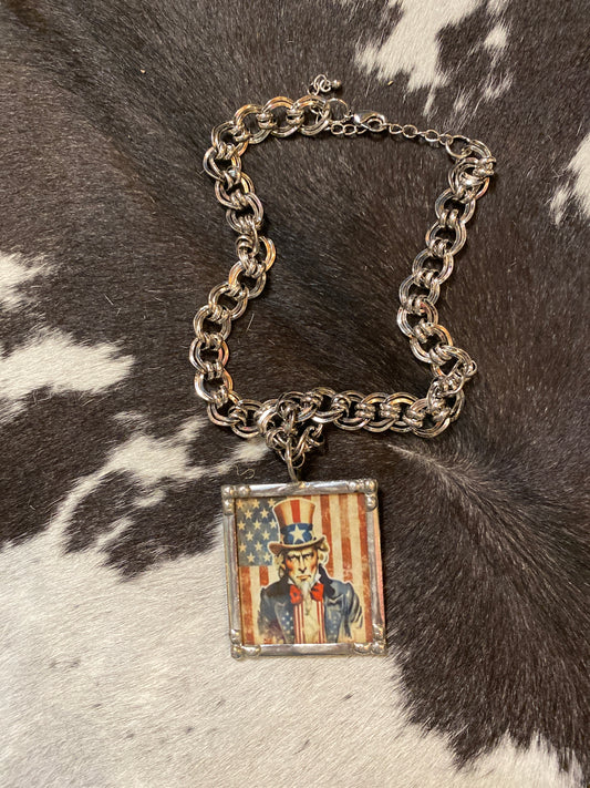 Uncle Sam Chunky Necklace FINAL SALE