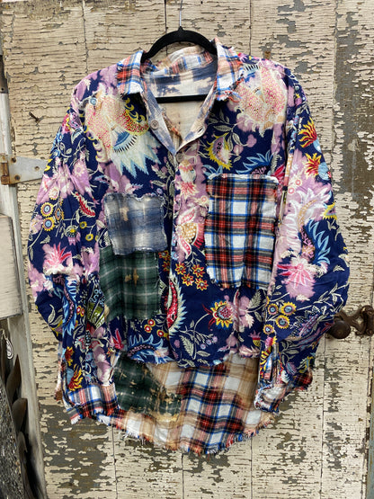 Blue Flannel Reversible Jacket