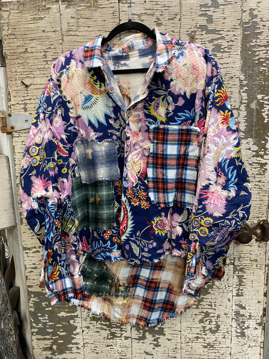 Blue Flannel Reversible Jacket