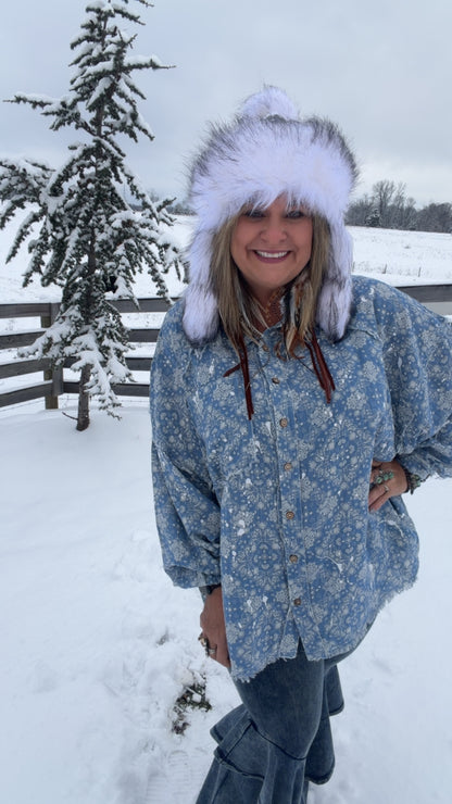 Paisley Print Button Down Shirt