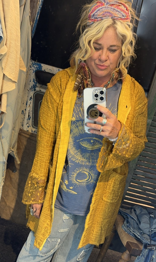 Hooded Autumn Fields Duster