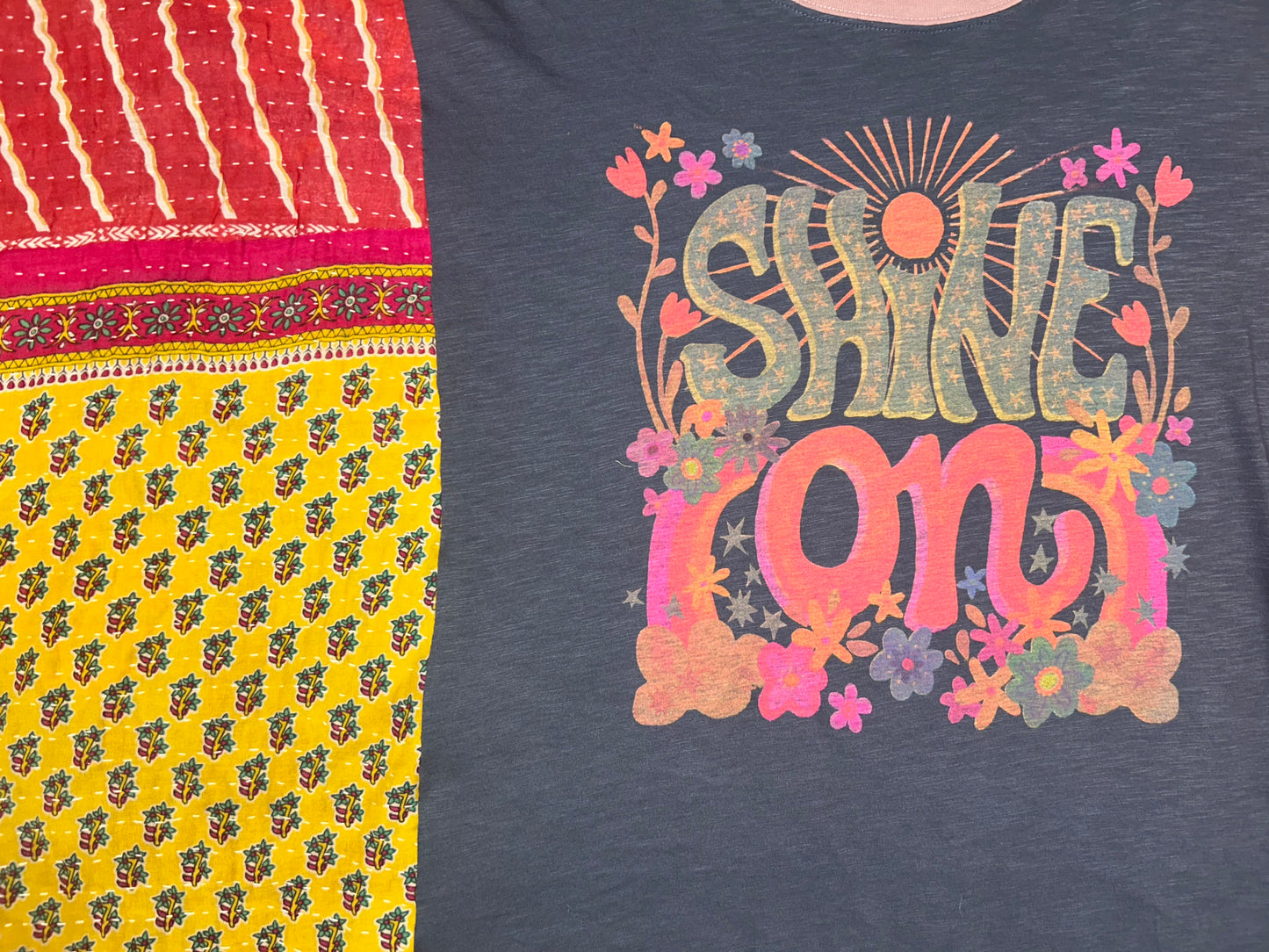 Shine On Kantha Poncho tee