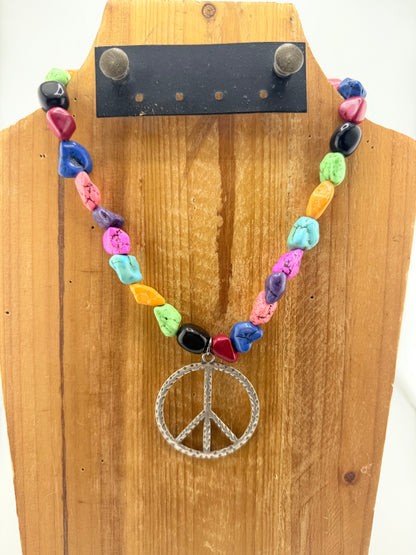 Peace Love Color Necklace FINAL SALE