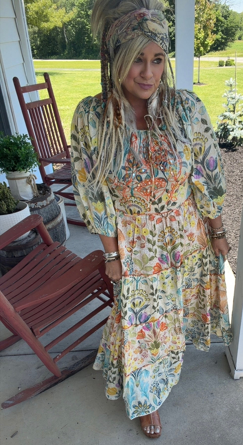Boho Botanica Maxi Dress