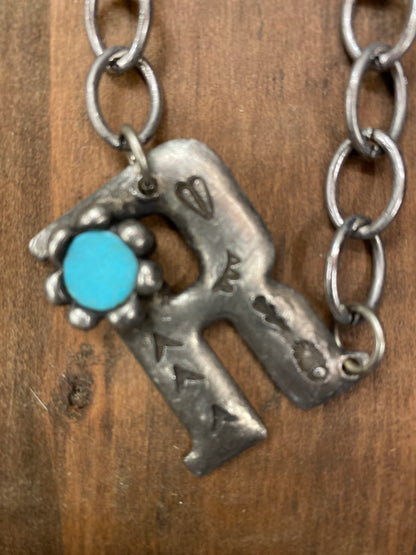 Turquoise Navajos Initials FINAL SALE