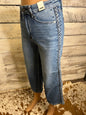 Braided Wide Leg Crop Jean