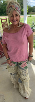 Rose Ticking Pants
