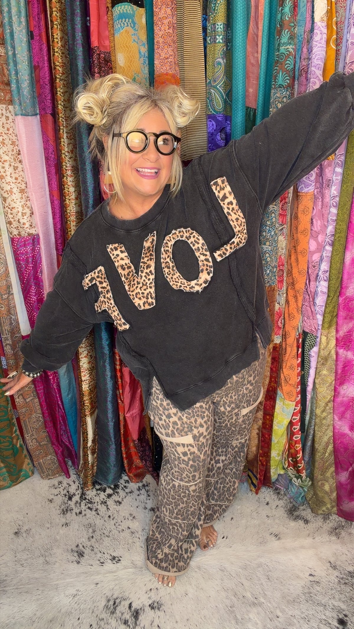 Love Leopard Crewneck