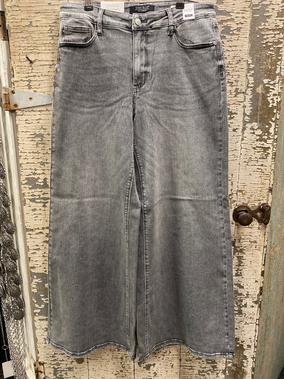 Judy Blue - Mid Rise Palazzo Split Back Yoke Jeans