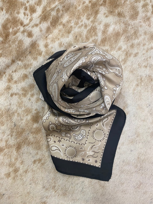 Wild Rag - Tan / Black Silk