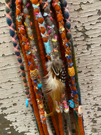 Dreads - Ponytail Dusty Feather FINAL SALE