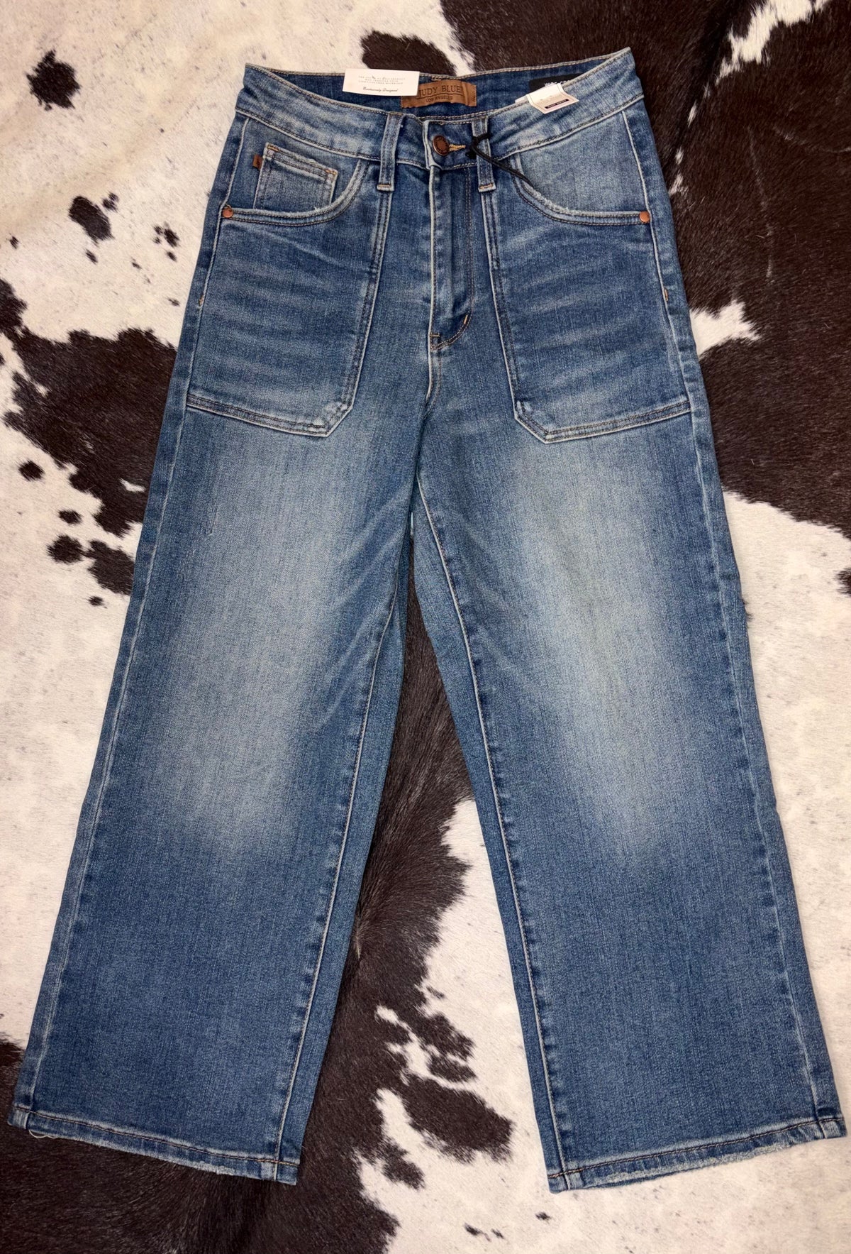 Utility Wide Crop Jeans