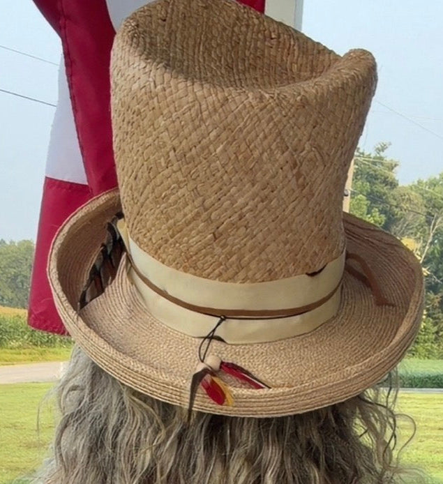 Mixed Media Madhatter - Straw Top