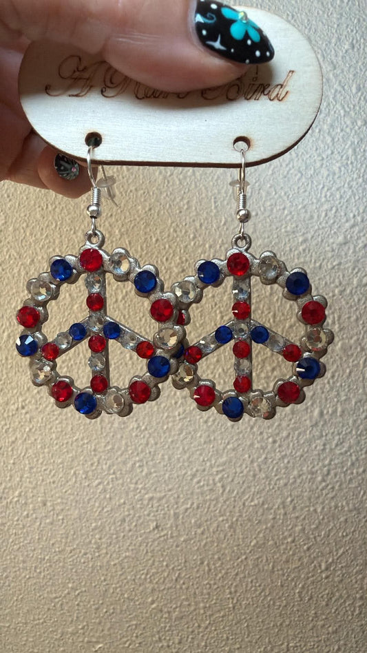 Americana Peace Earrings FINAL SALE