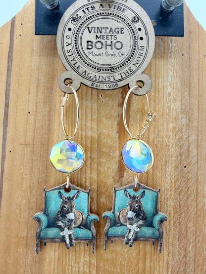 Sitting Pretty Mule Earrings FINAL SALE