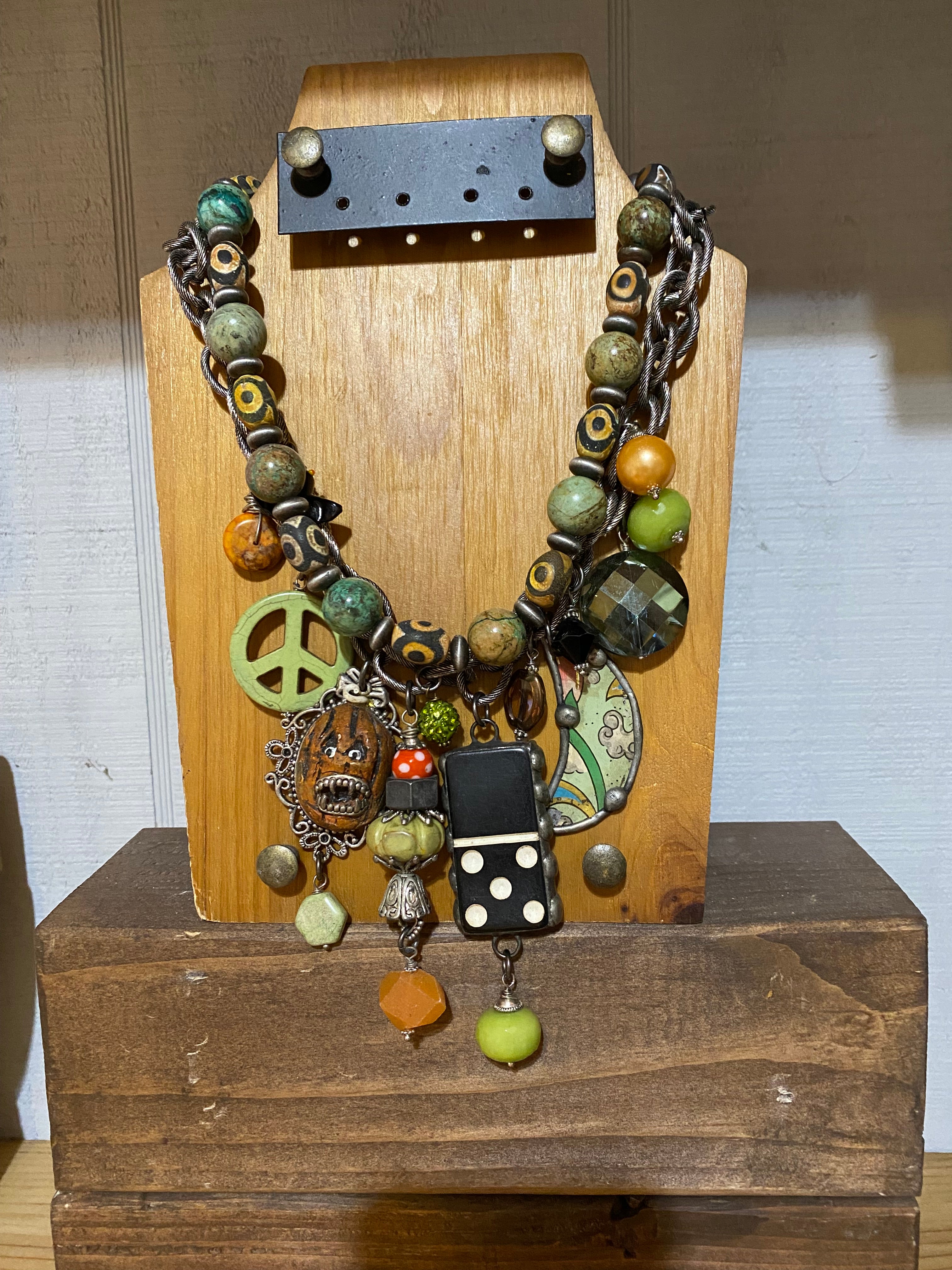 Boho Charm Cluster Necklace – Vintage Meets Boho at The Ole Mill