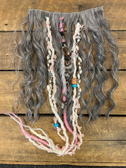 Dreads - Ash and Aura Clip In FINAL SALE