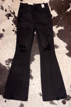 Night Out Distressed Flare Jeans FINAL SALE