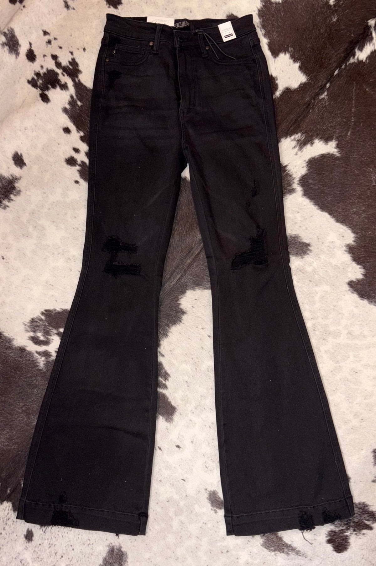 Night Out Distressed Flare Jeans FINAL SALE