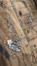 Dragonfly and Flower Necklace FINAL SALE
