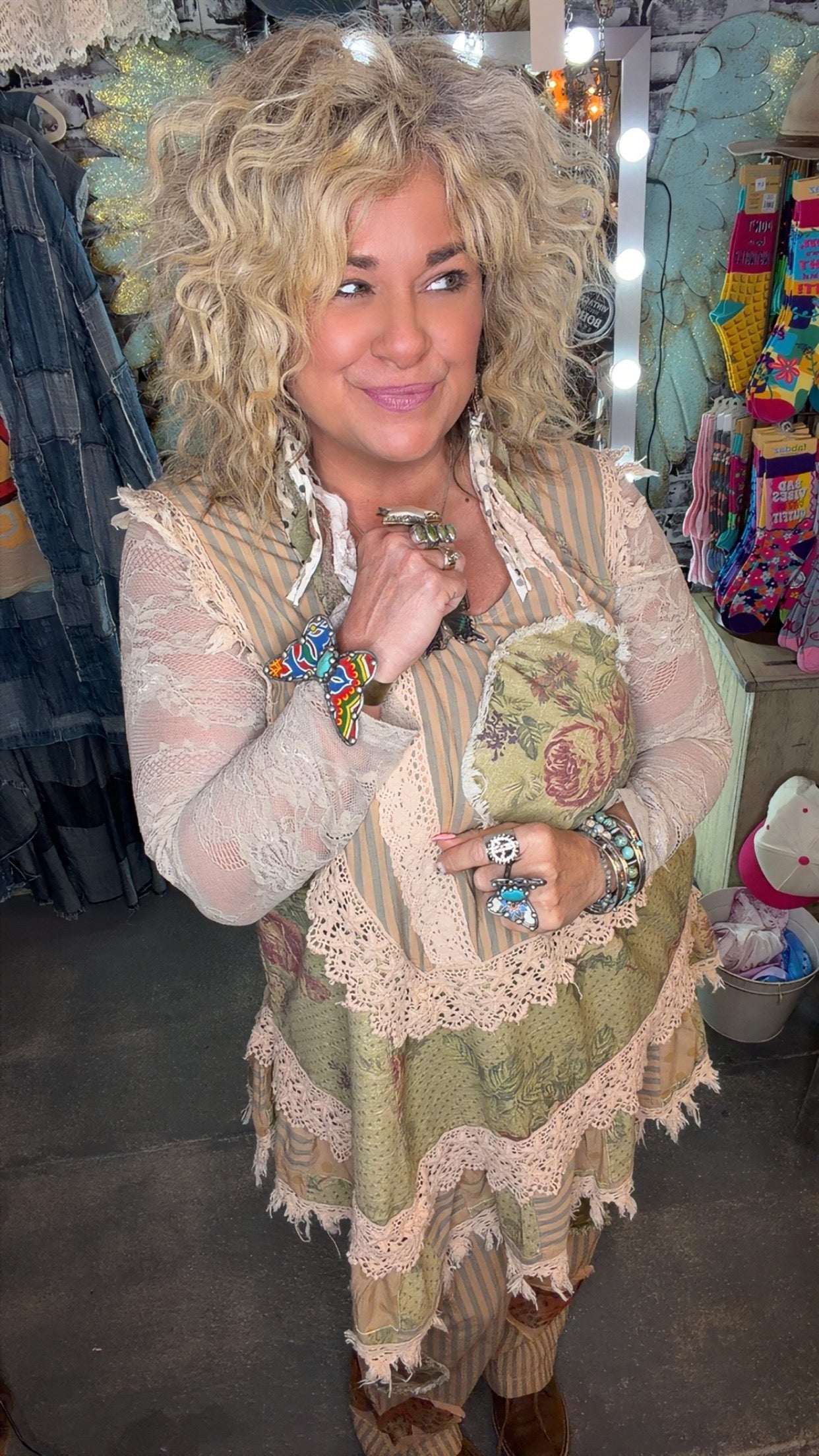Butter Fly Striped Top