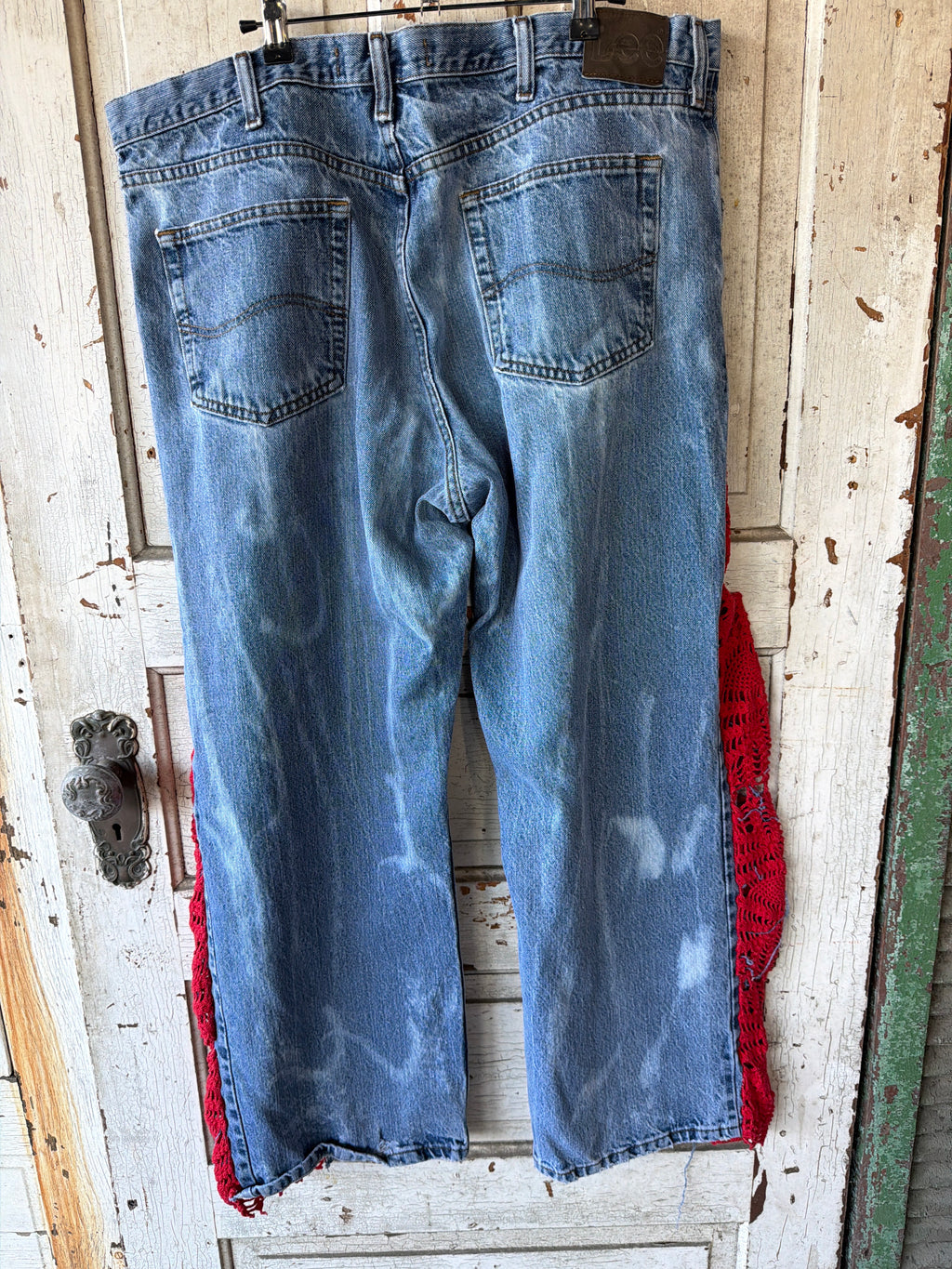Scarlet Boho Crochet Side Panel Jeans
