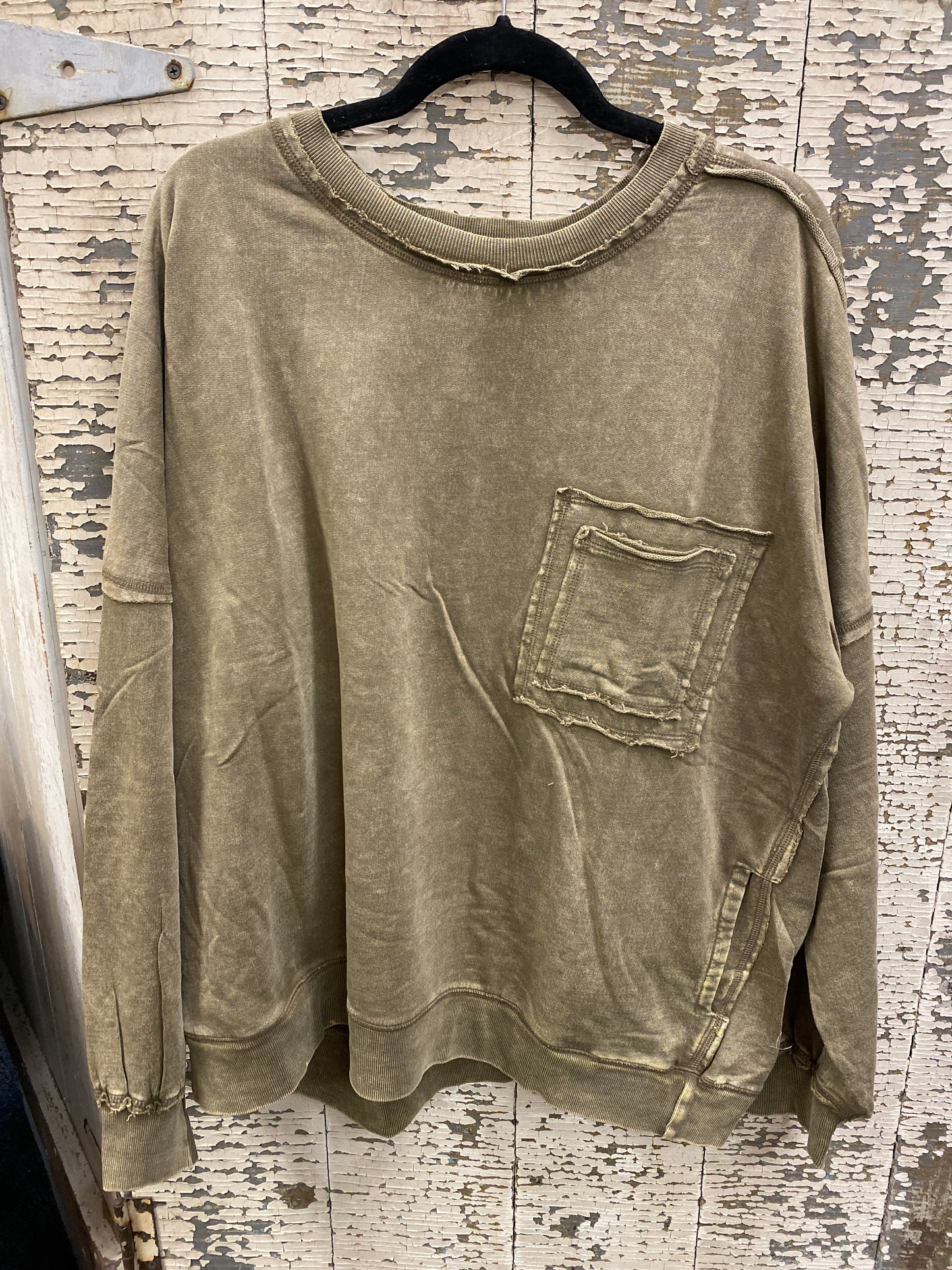 Mineral Washed Crewneck Sweatshirt - Plus Size