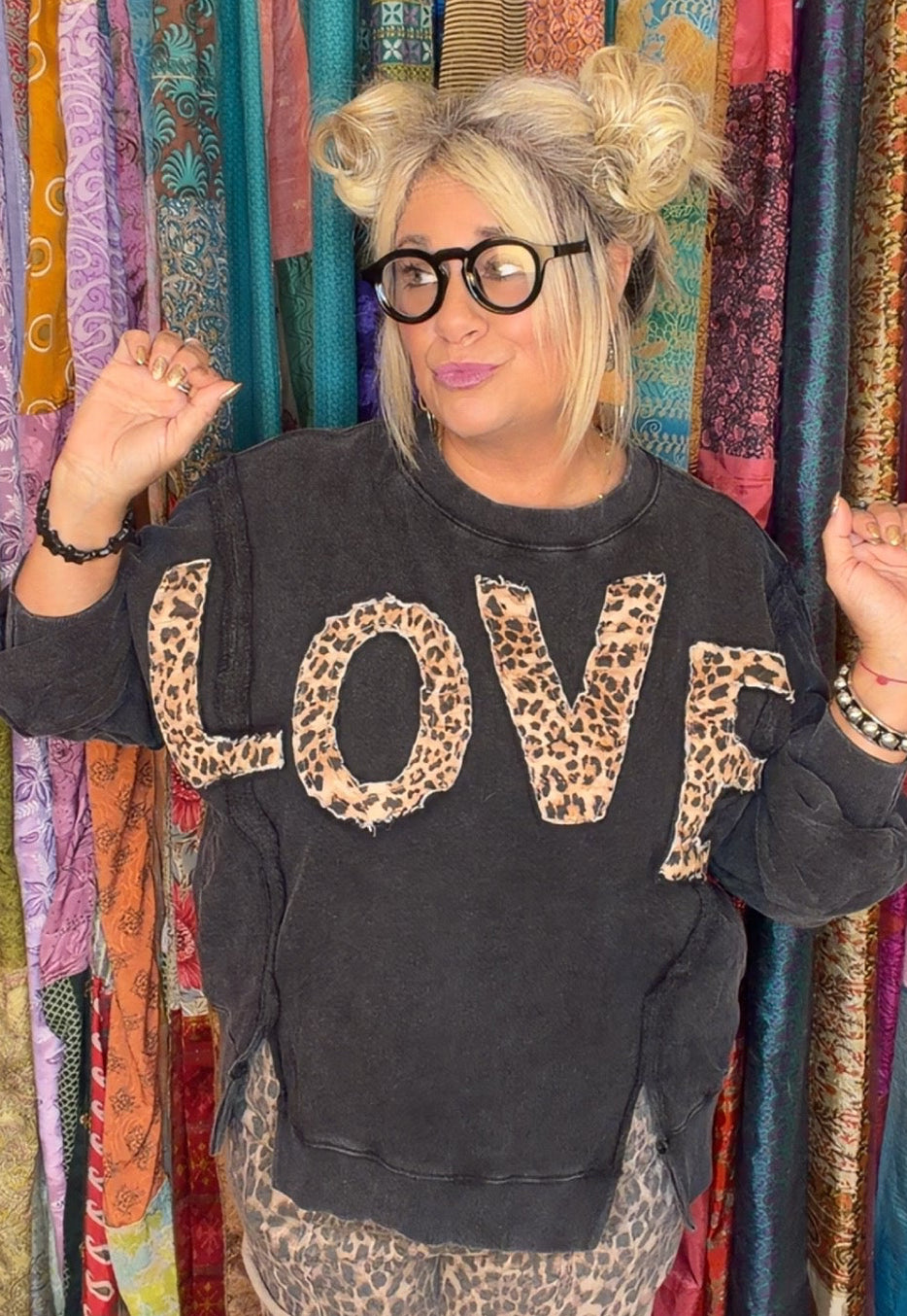 Love Leopard Crewneck