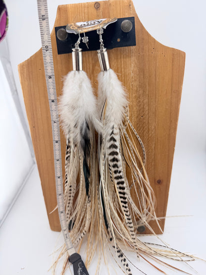 Desert Sunset Feather Earrings FINAL SALE