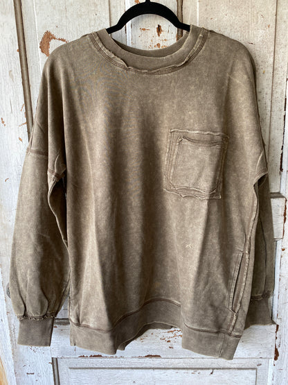 Mineral Washed Crewneck Sweatshirt