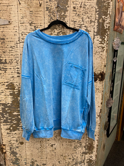 Mineral Washed Crewneck Sweatshirt - Plus Size