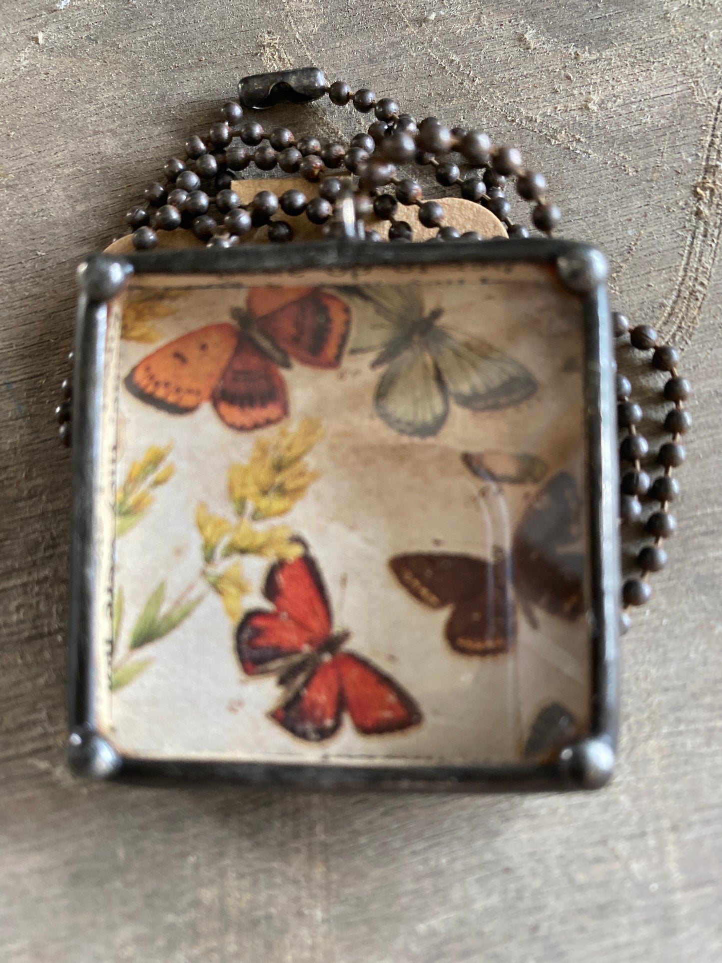 German Glitter Glass Necklace