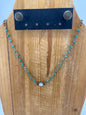 Rosary & Crystal Center Pendant Necklace FINAL SALE